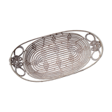 Small table basket braided in rafia and wicker, circa 1930