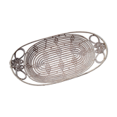 Corbeille de table tressée en rafia et osier circa 1930