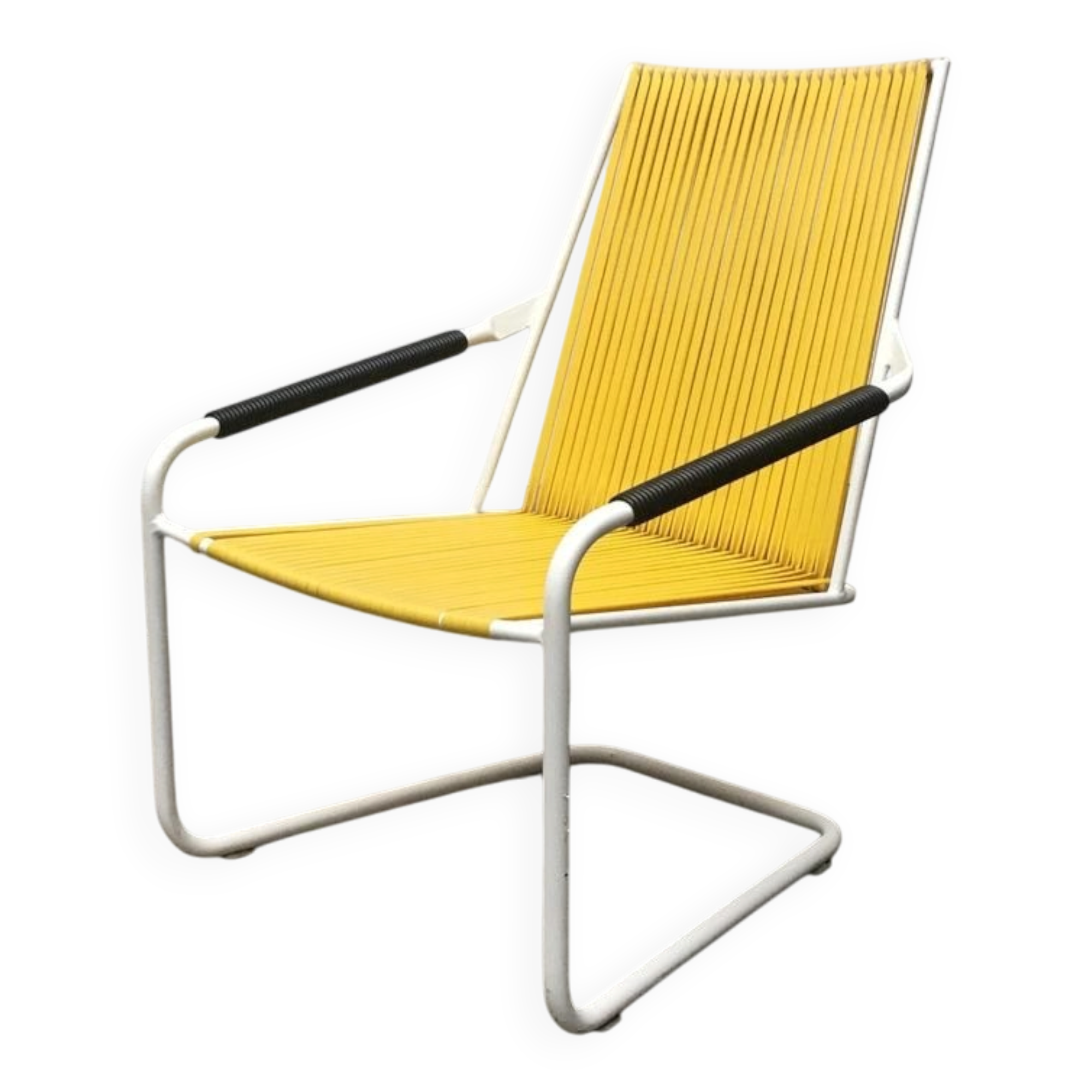 Mid-century Modern German Mauser stackable garden chairs, set of 3.