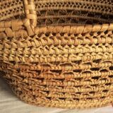 Basket two vintage soft wicker handles