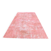 Tapis vintage décoratif rose poussiéreux pour salon, 210x325 cm