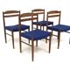 Set of 4 chairs in rosewood, Albin Johansson, Sweden, 1960.