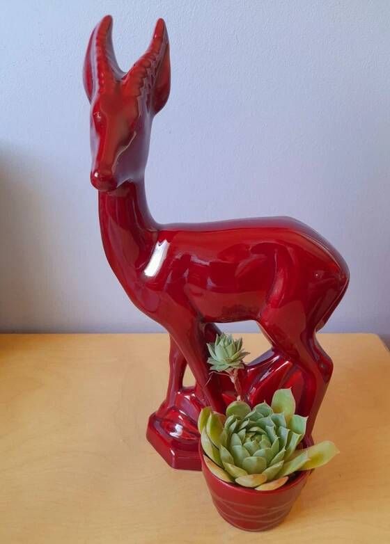 Deer Art Deco in St Clément Faience
