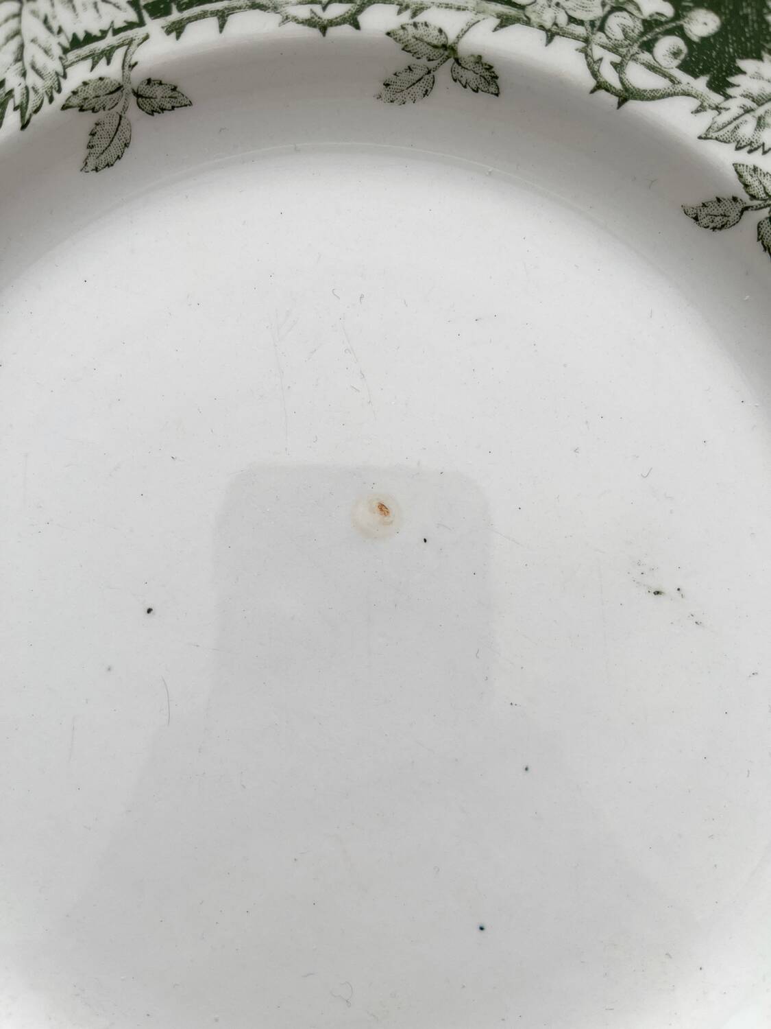 6 mismatched Saint Amand ironware dessert plates