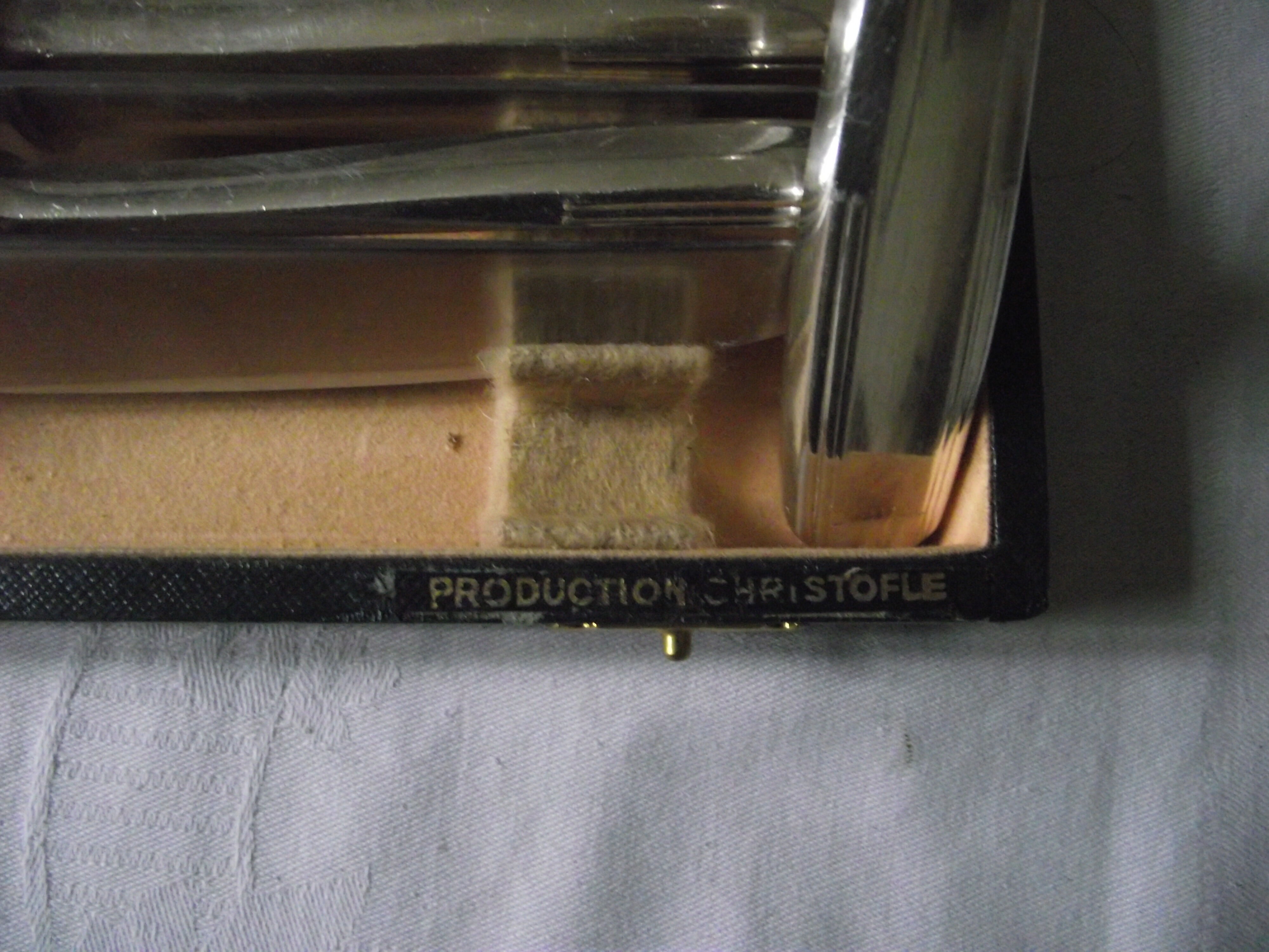 Box of 12 large knives from Alfémide production Christofle