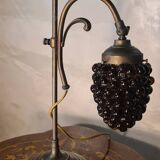 lampe art nouveau ancienne abat jour verre de murano 43x26