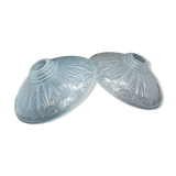 Pair of pressed glass cups