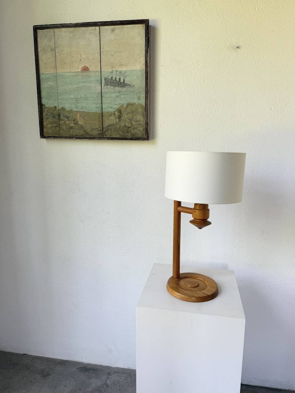 Ikea pine table lamp 1980