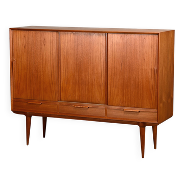 Buffet ou haut buffet Gunni Omann en teck pour Omann Jun Møbelfabrik, Danemark.