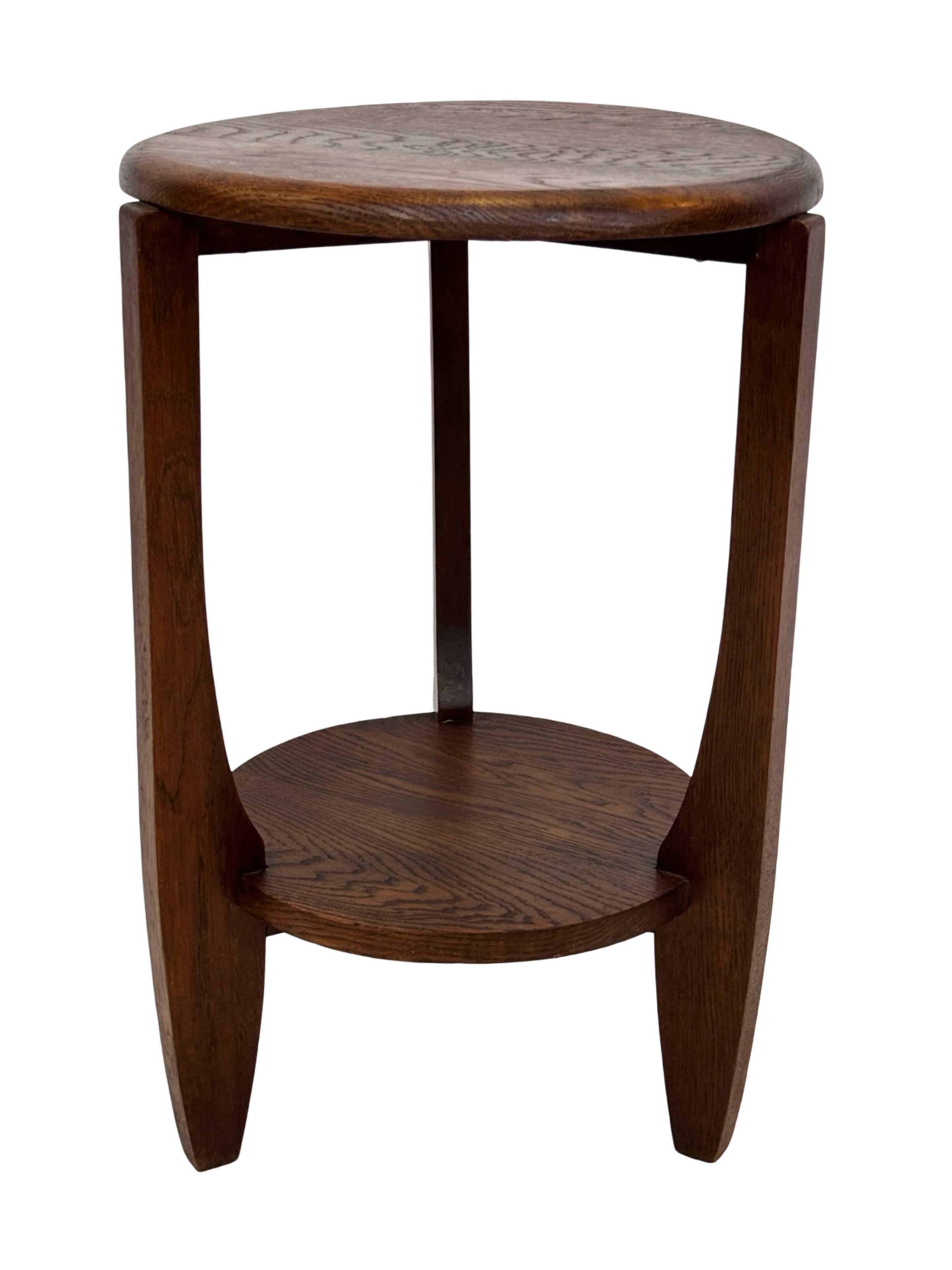 Art Deco Side Table Plant Table Oak 1950s Design