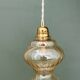 Vintage amber glass globe pendant light