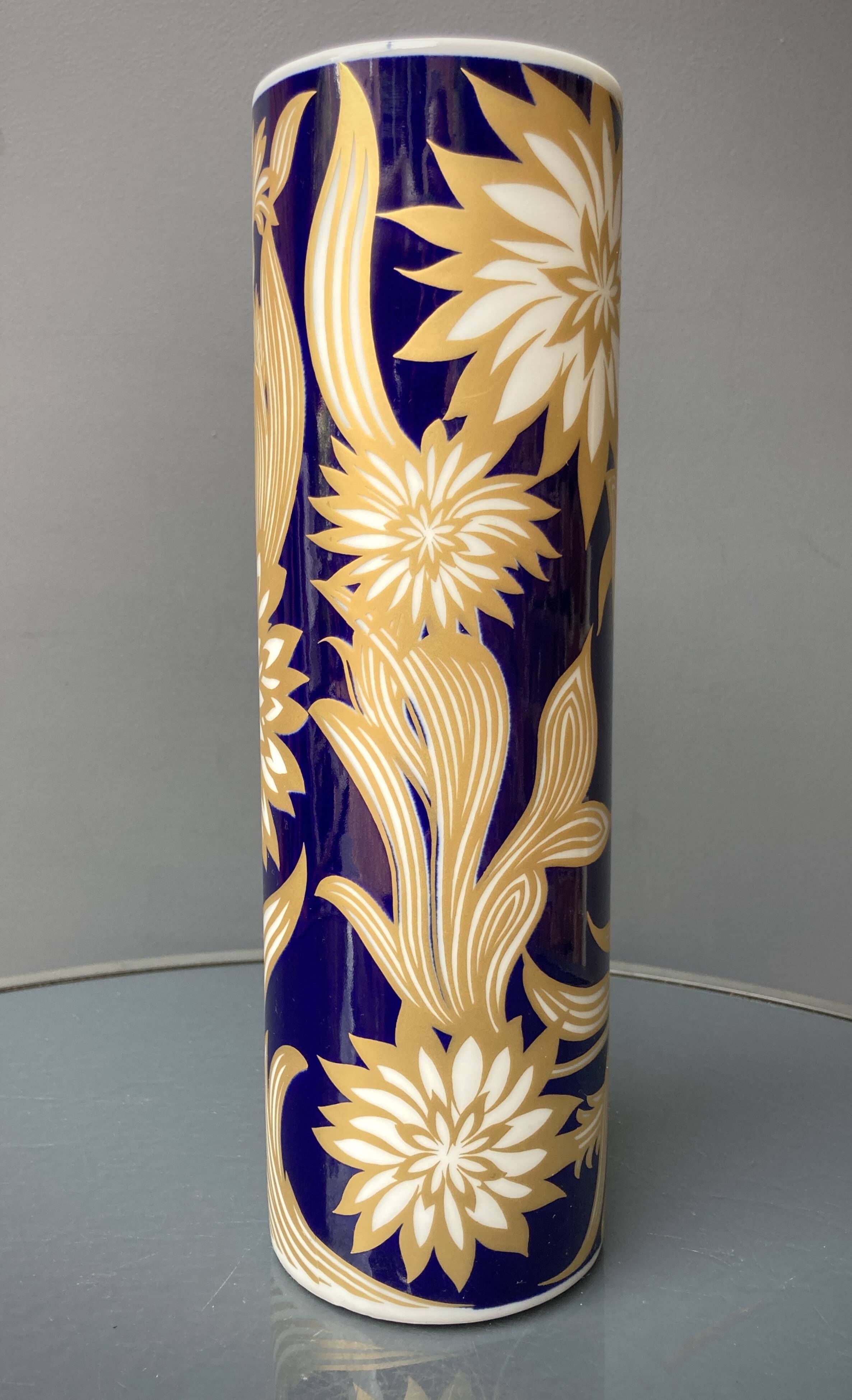 2 Royal Bavarian porcelain vases - KPM - Echt Cobalt