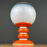 White opaline glass table lamp, Italy, 1970s