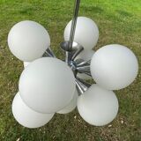 Ceiling lamp chandelier 9 lights Sputnik 1960s