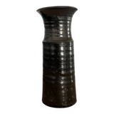 Vase en céramique noir signé de Gustave Tiffoche