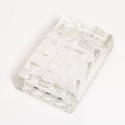 Cendrier Transparent en Verre, Années 1970, Italie