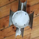 Large vintage design wall light in stainless steel chrome from the 70s