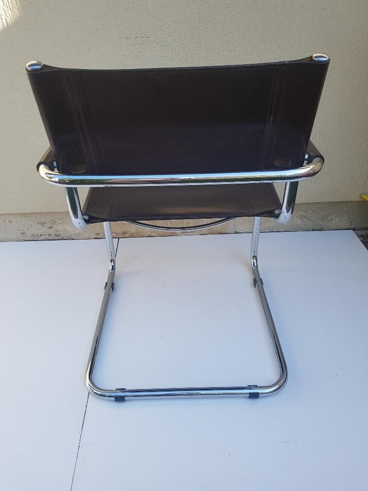 Fasem brown leather chair