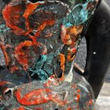 Rocaille Amphora Vase - Fat Lava Origin Vallauris or West Germany H 28 cm