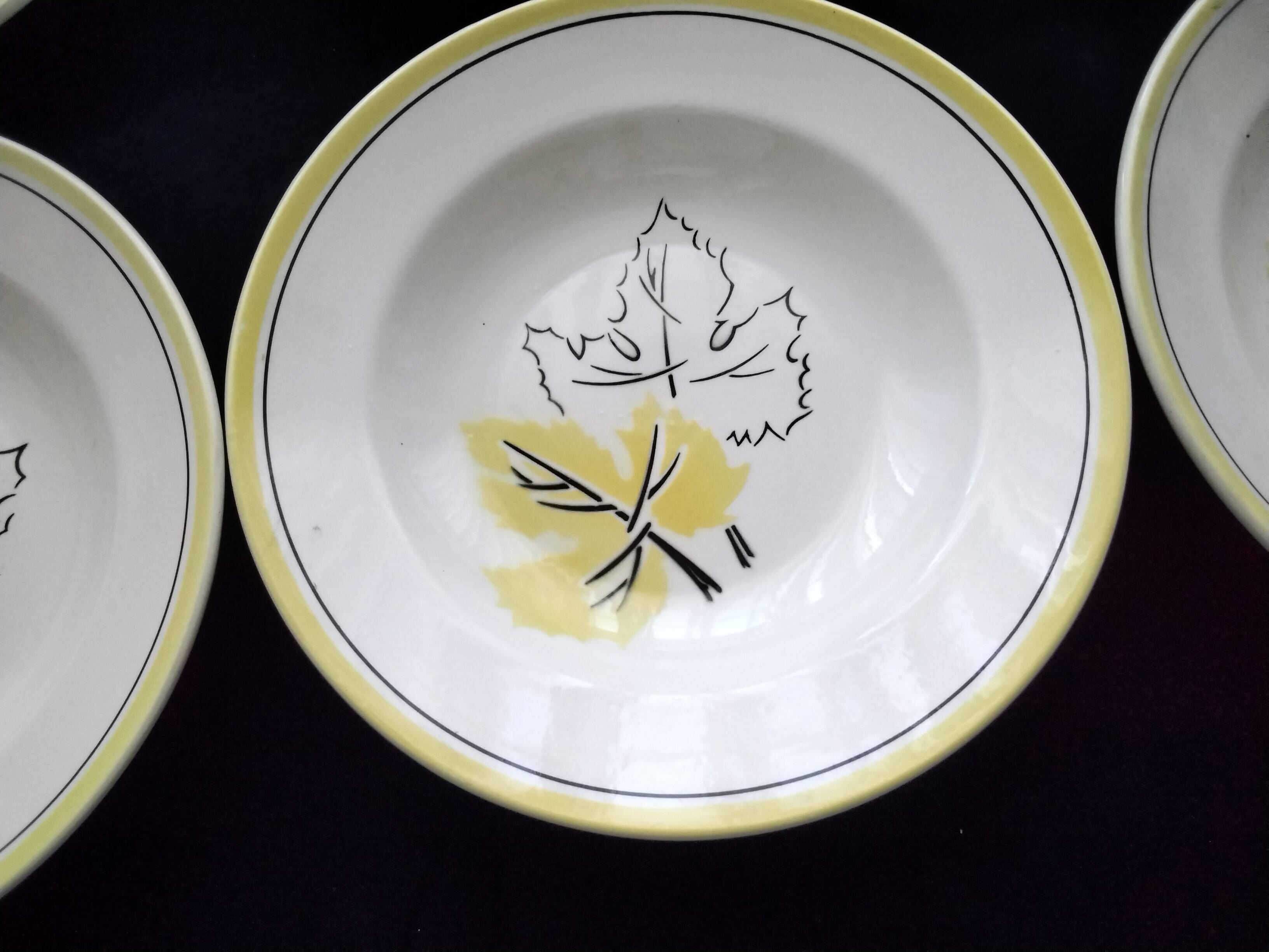 6 deep plates from Badonviller earthenware FB
