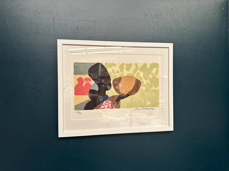 Original Swedish Color Lithograph – “Woman” by Lars Norrman – Signed