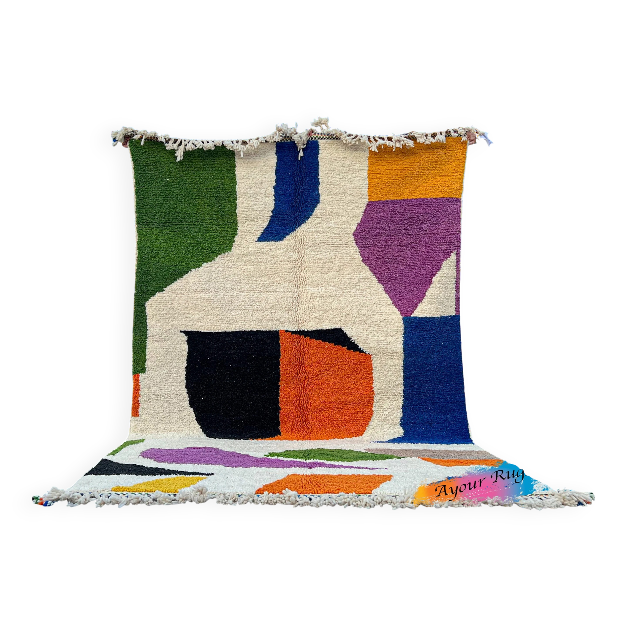 Natural artisanal Moroccan rug 2.5 x 1.5 m