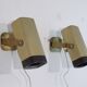Metal and brass wall lights 1970
