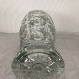 Old vintage chiseled cut glass vase