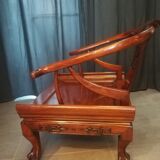 Pair of Chinese armchairs made of exotic wood