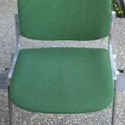 Set of 3 DSC 106 chairs by Castelli, Giancarlo Piretti, forest green.