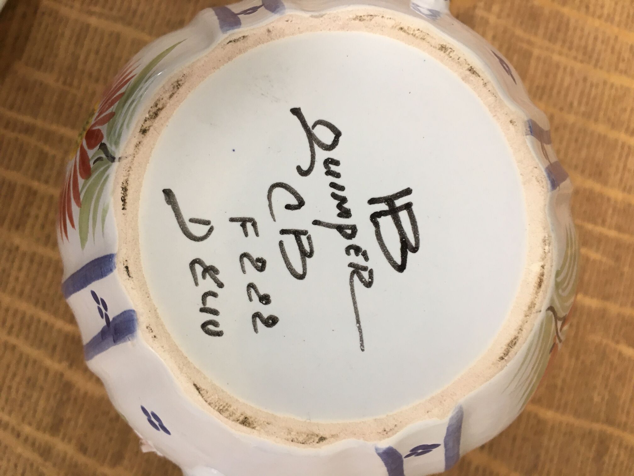 Sugar pot HB Henriot Quimper