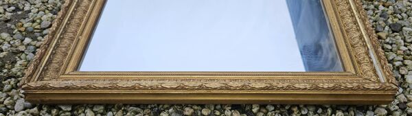 Miroir ancien bois doré hauteur 77cm