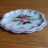 Ramekin cup in glazed ceramic decoration flowers painted