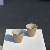 Lot de 2 tasses / mug en céramique indonésienne (mat brun)