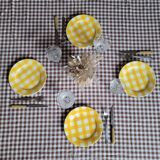 La Redoute x Selency set of 4 yellow dessert plates