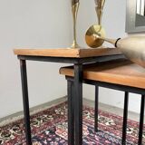 Modernist teak nesting tables from the 50s