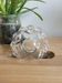Star thick glass candle holder