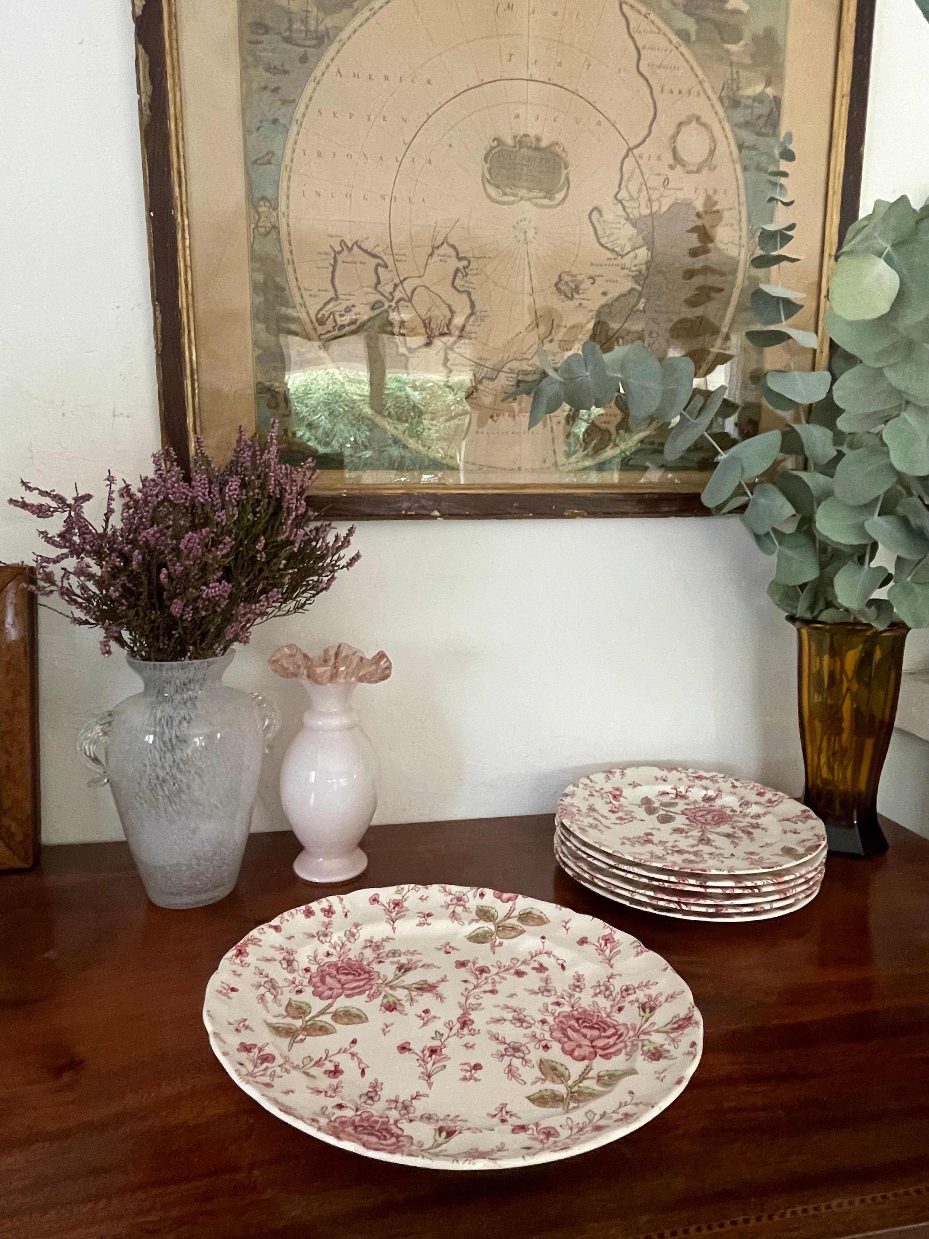 Oval dish rose Chintz Johnson Brothers vintage