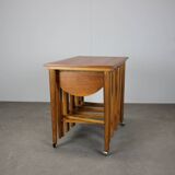 Table pliante et tabourets restaurés du milieu du siècle par Poul Hundevad, Danemark, années 1960