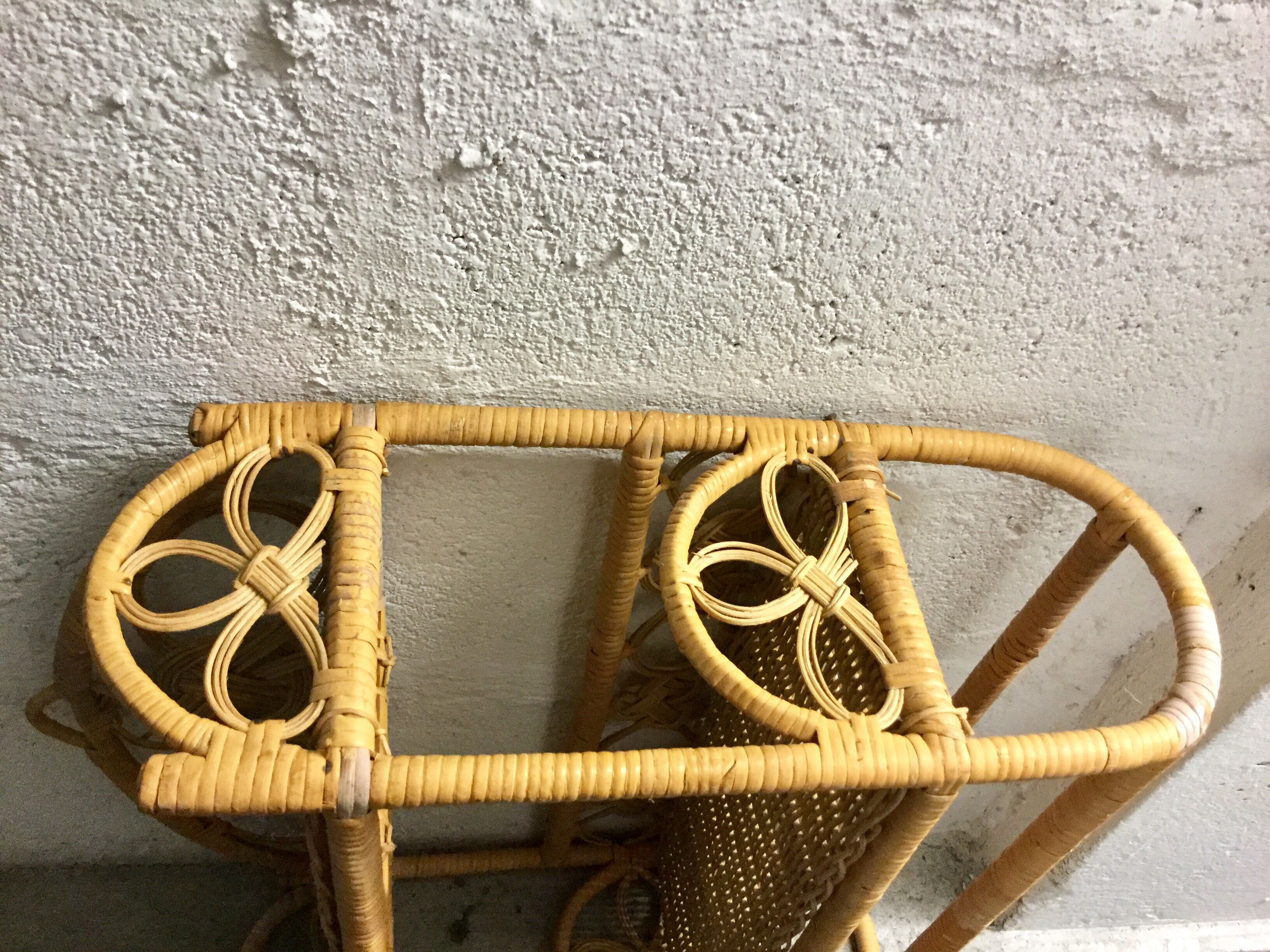 Vintage shelf in rattan