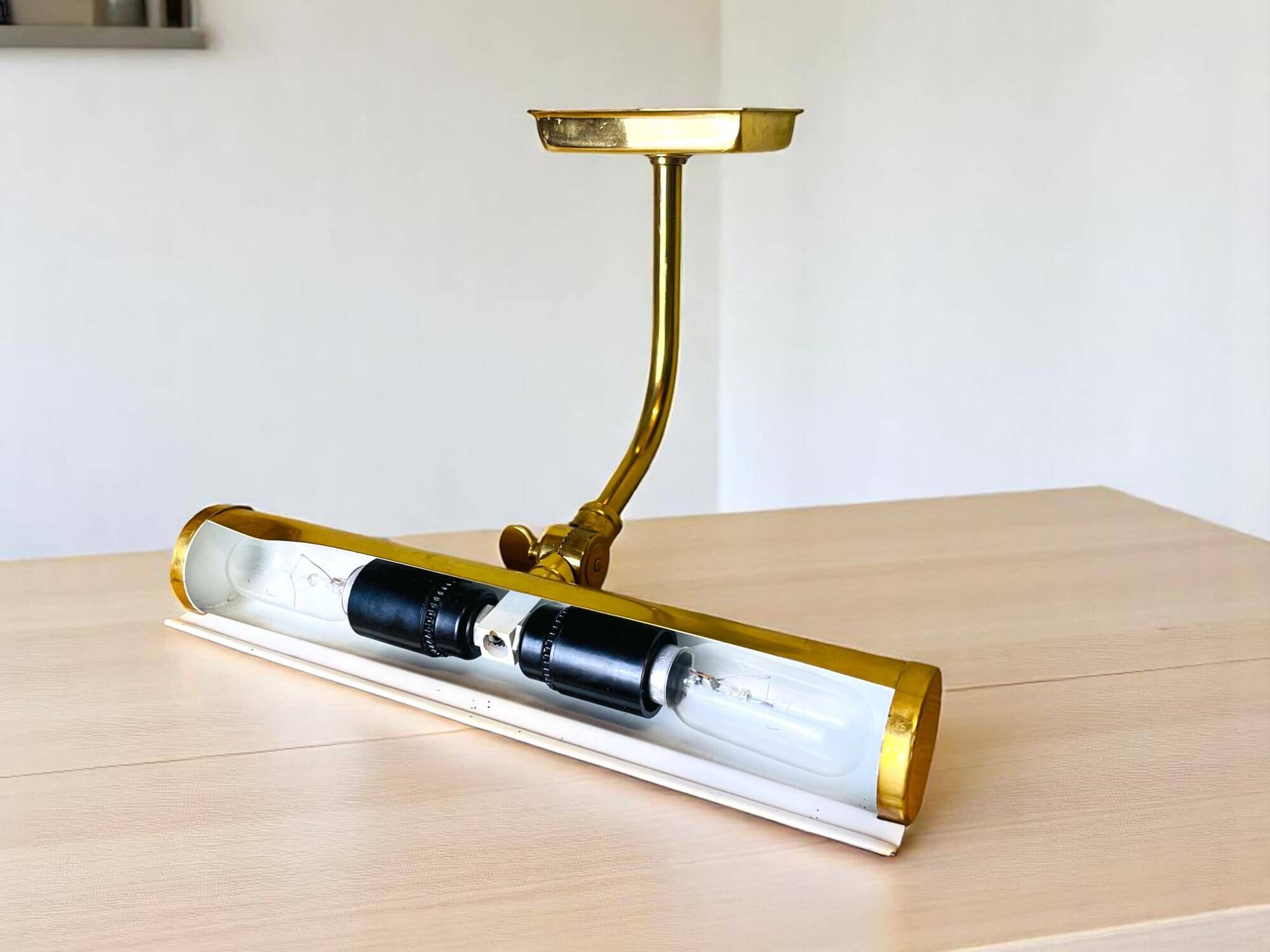 Lot of 3 djustable brass wall picture light up