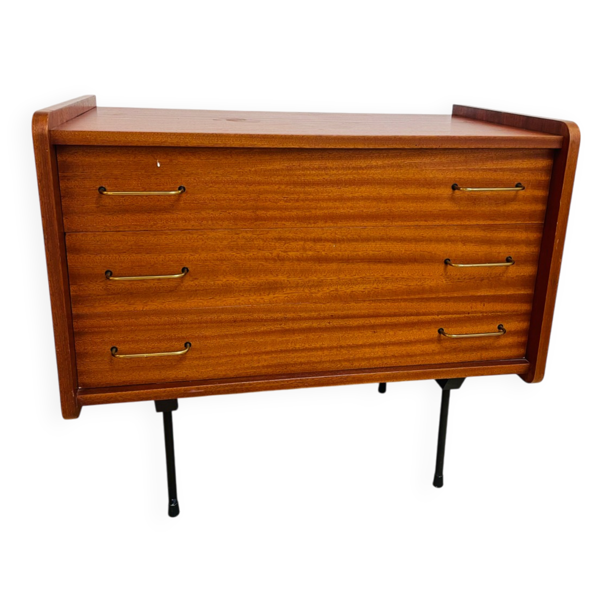 Commode vintage plaquage teck – circa 1970