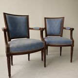 Paire de fauteuils cabriolet xviiième louis xvi