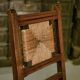 Set of 6 rustic oak chairs from the 1960s.