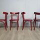 Set of 6 bistro chairs in curved wood