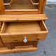 Large English display cabinet in solid wood, 20th century, 155cm