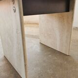 Square travertine coffee table
