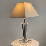 Table lamp in stainless steel and plexiglass from the Le Dauphin brand