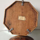 Antique mahogany wall bracket with glass lid