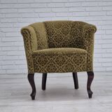 1950s, Danish lounge chair, reupholstered, green furniture fabric.